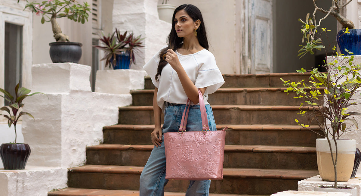 Painted Leather Tote & Shoppers Collection