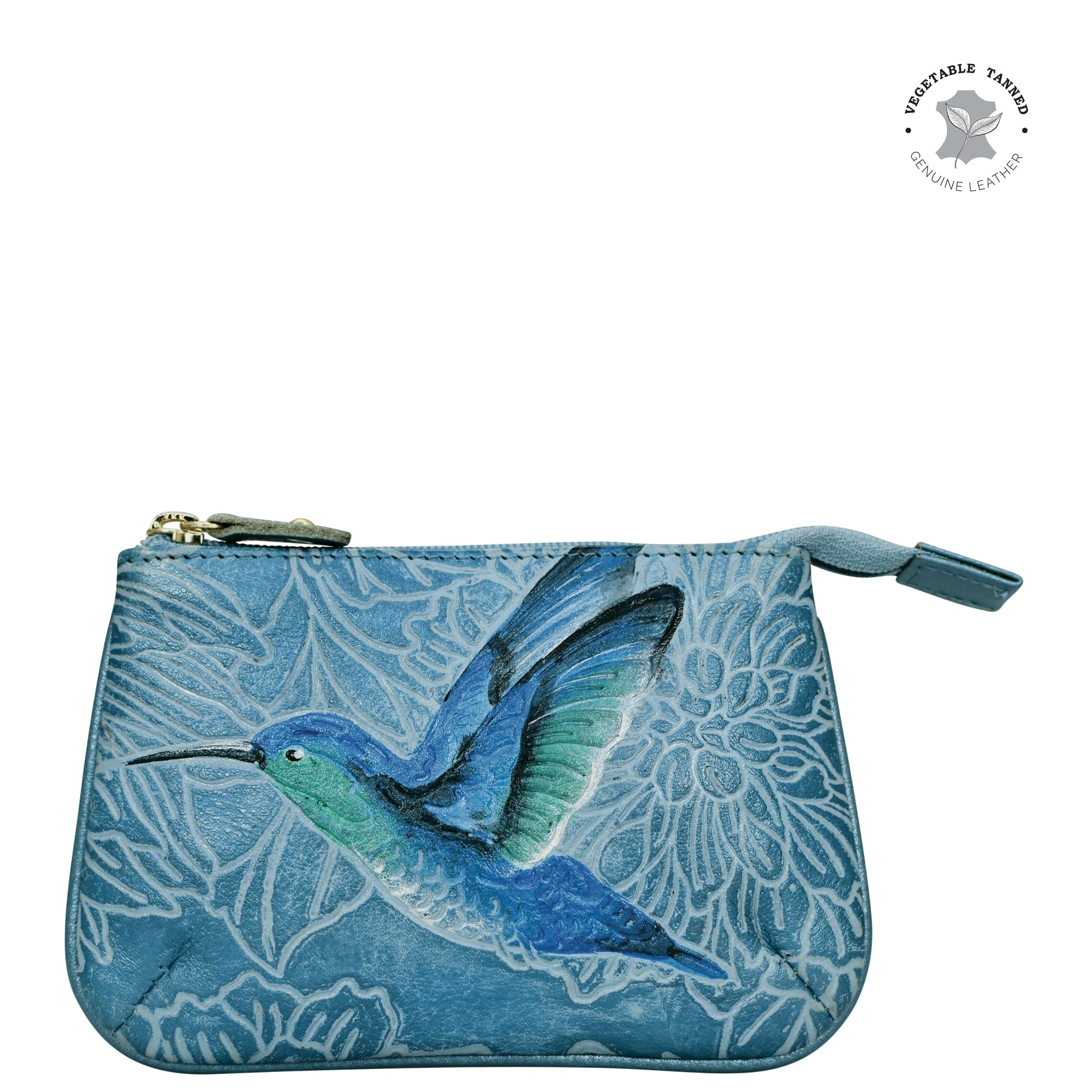 Tooled Birds Sky Medium Zip Pouch - 1107