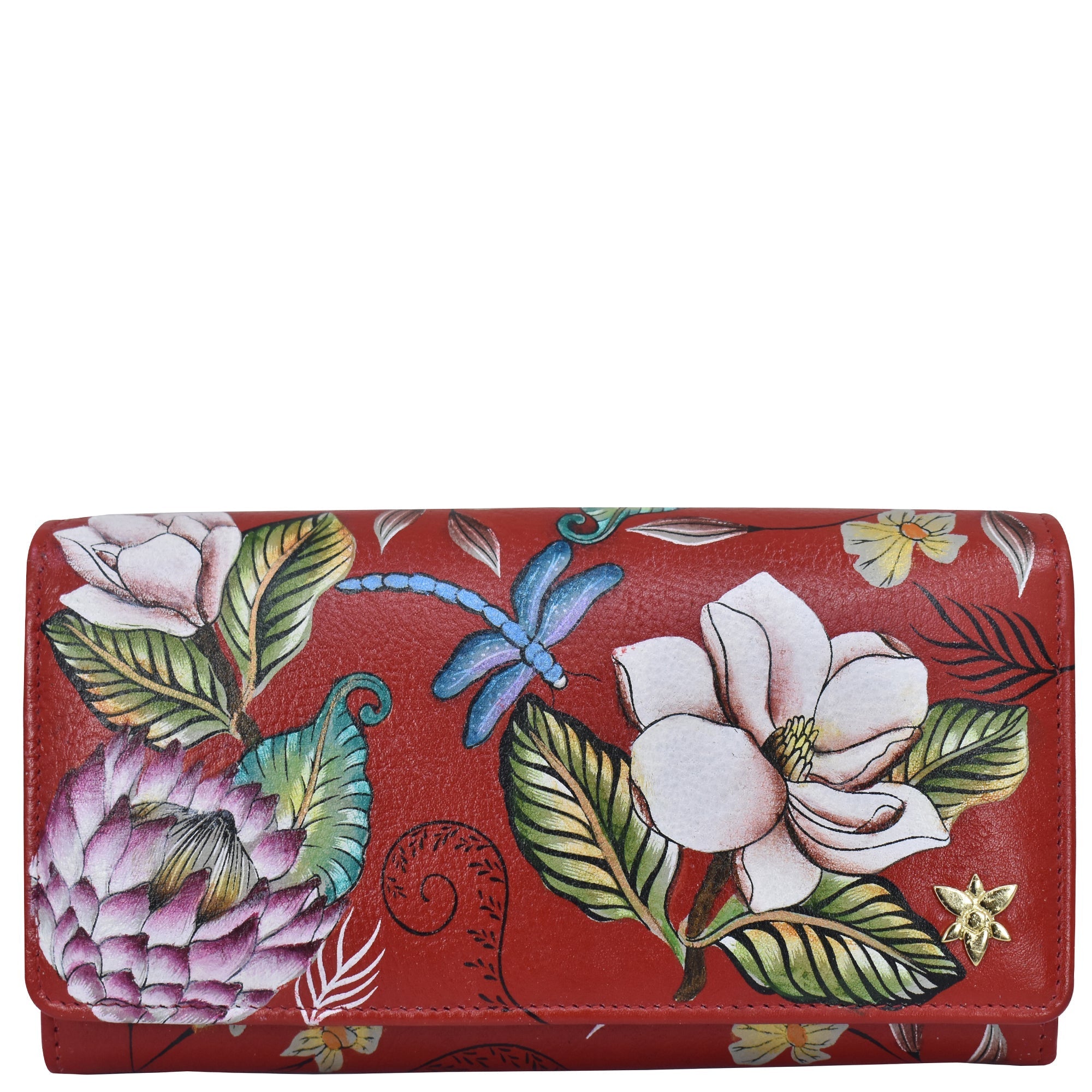 Crimson Garden Accordion Flap Wallet - 1112