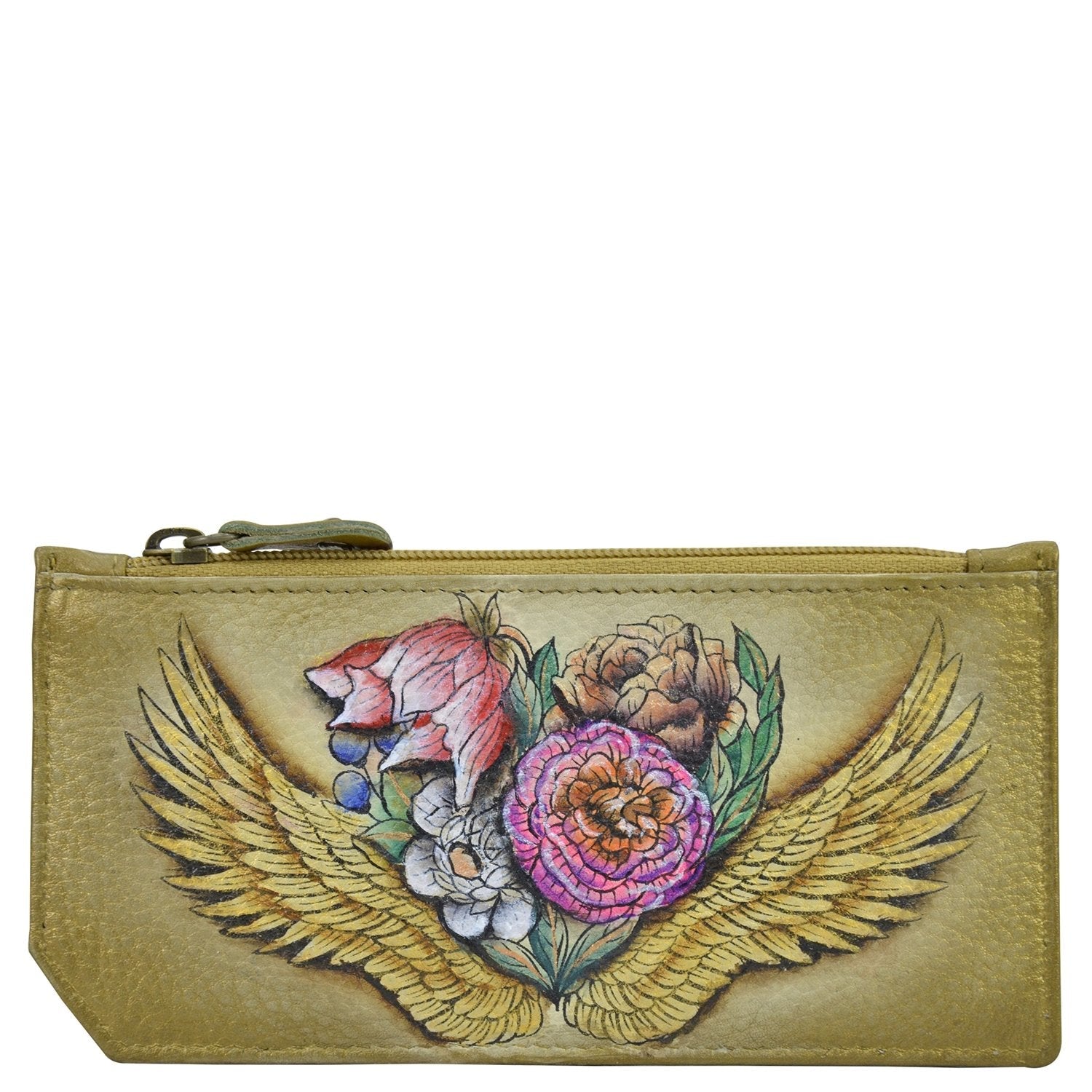 Angel Wings RFID Blocking Card Case with Coin Pouch - 1140