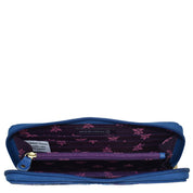 Fabric with Leather Trim Wristlet Travel Wallet - 13000