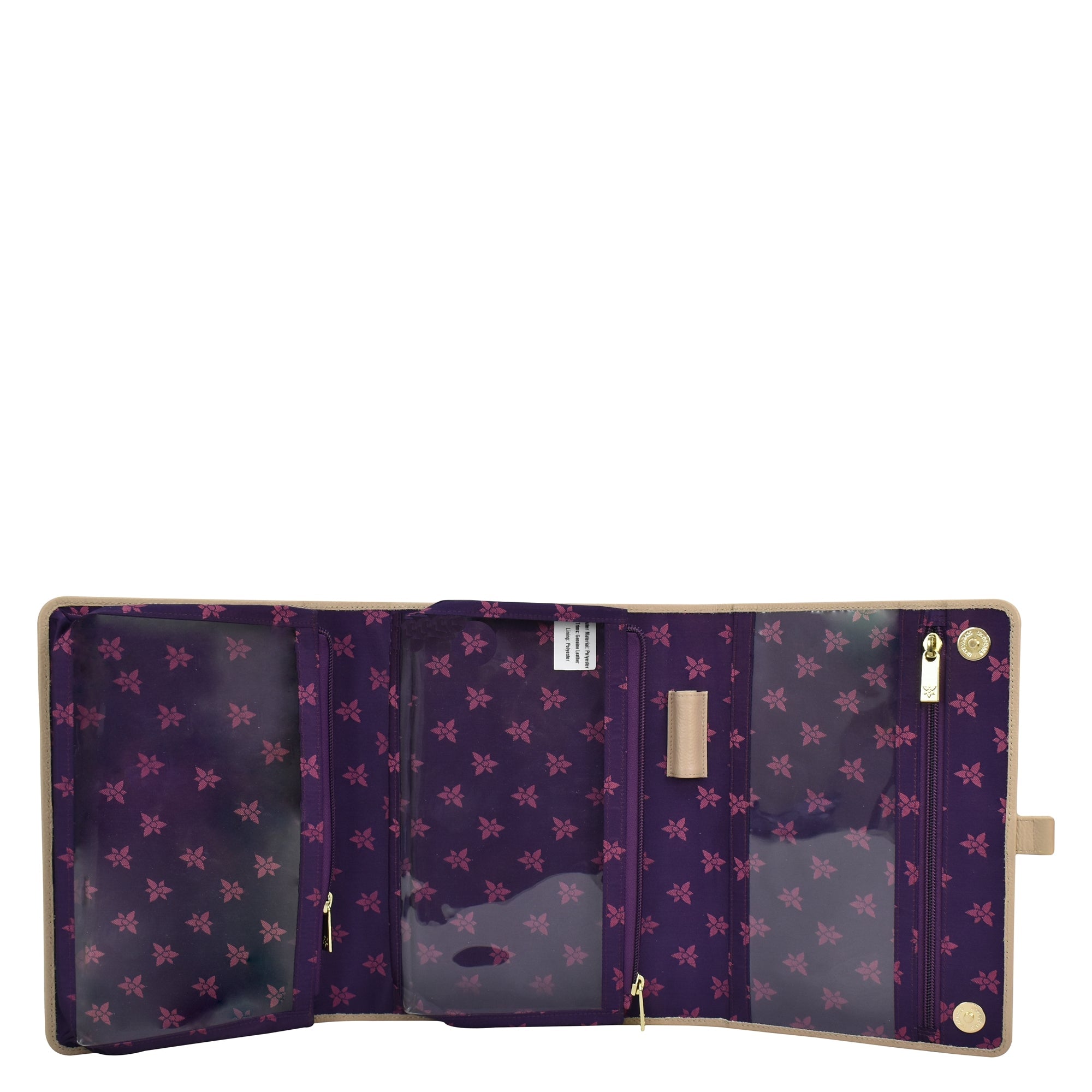 Fabric with Leather Trim Toiletry Case - 13001