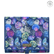 Sea Treasures Fabric with Leather Trim Toiletry Case - 13001