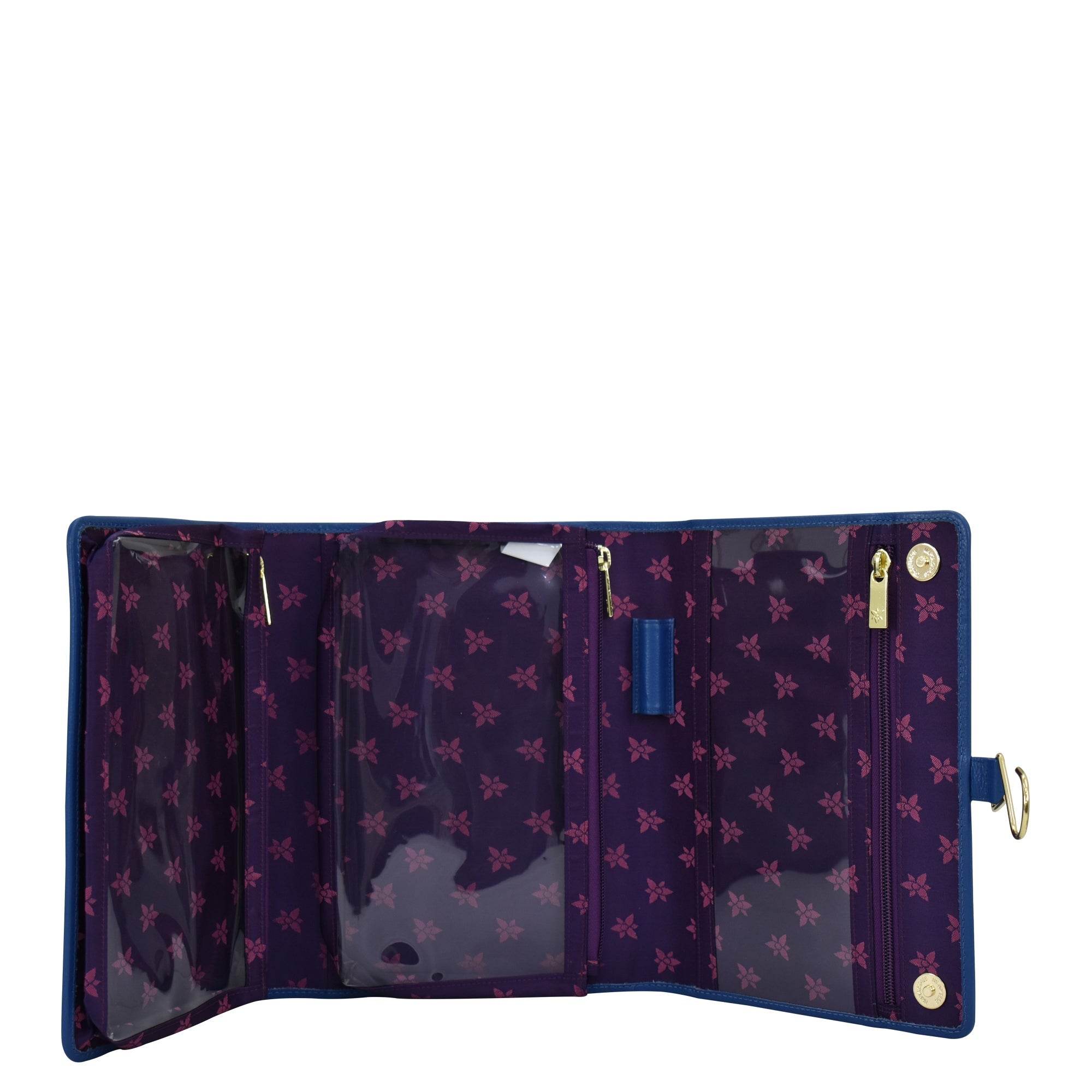 Fabric with Leather Trim Toiletry Case - 13001