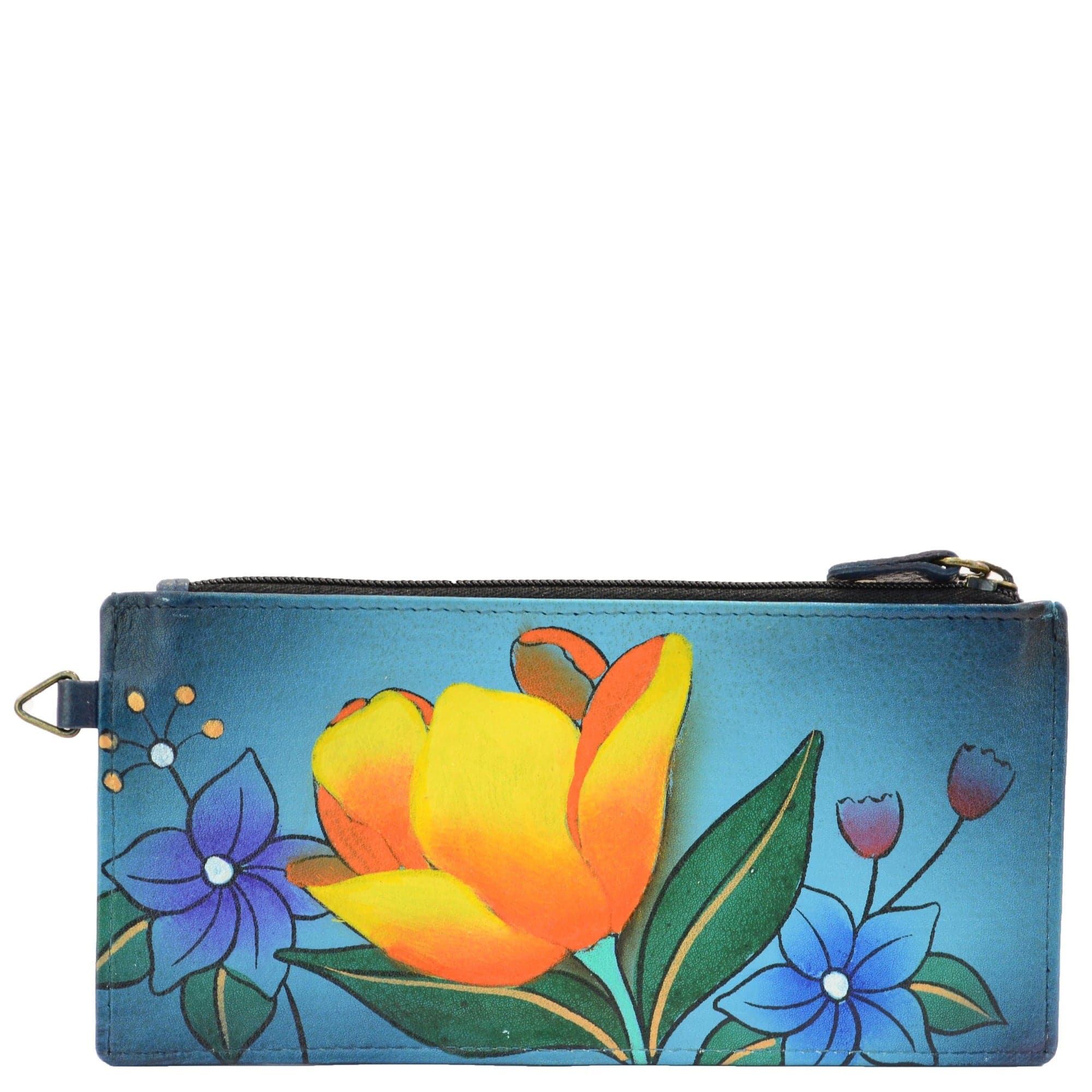 Floral Garden Denim Organizer Wallet - 1713