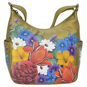 Dreamy Floral Classic Hobo With Side Pockets - 382