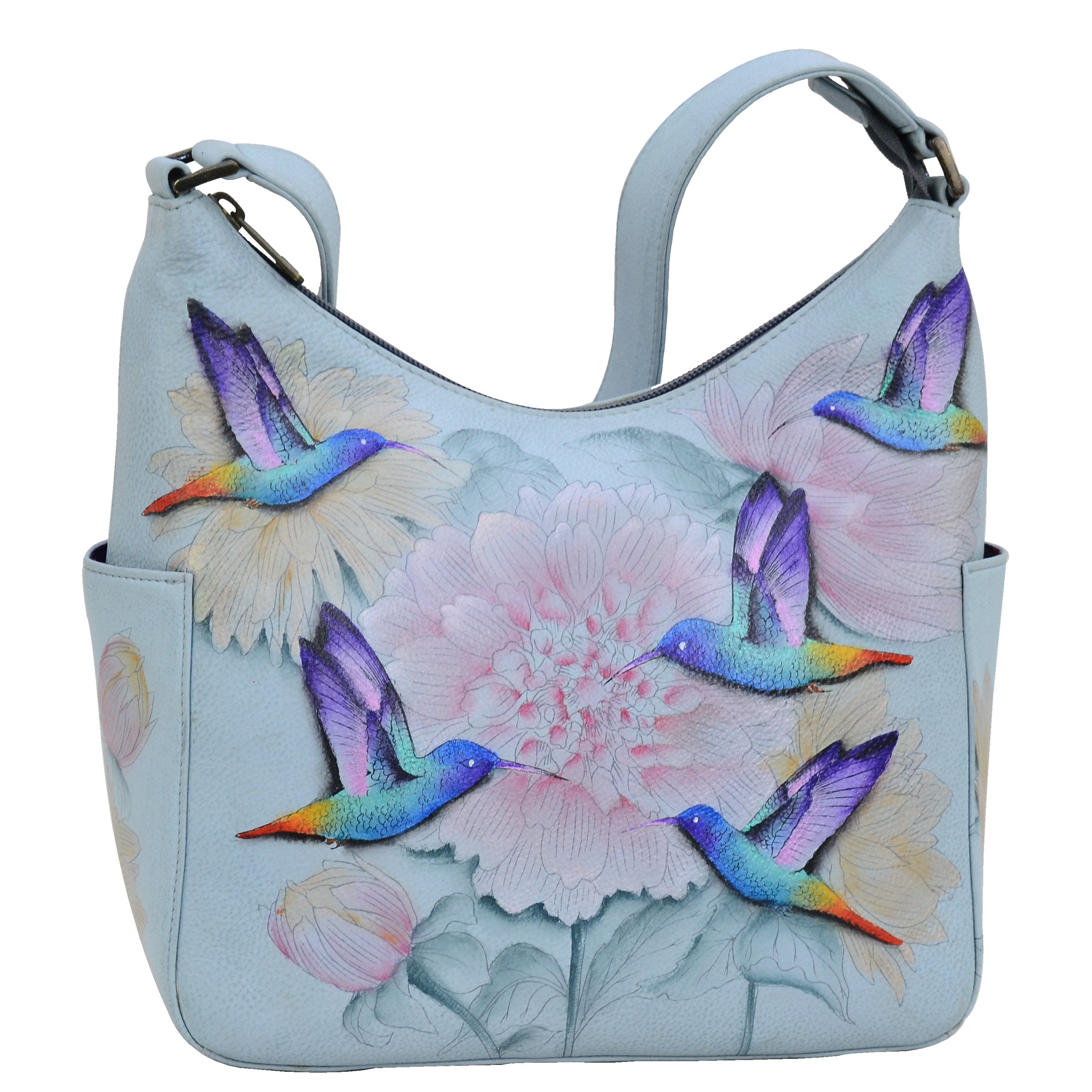 Rainbow Birds Classic Hobo With Side Pockets - 382