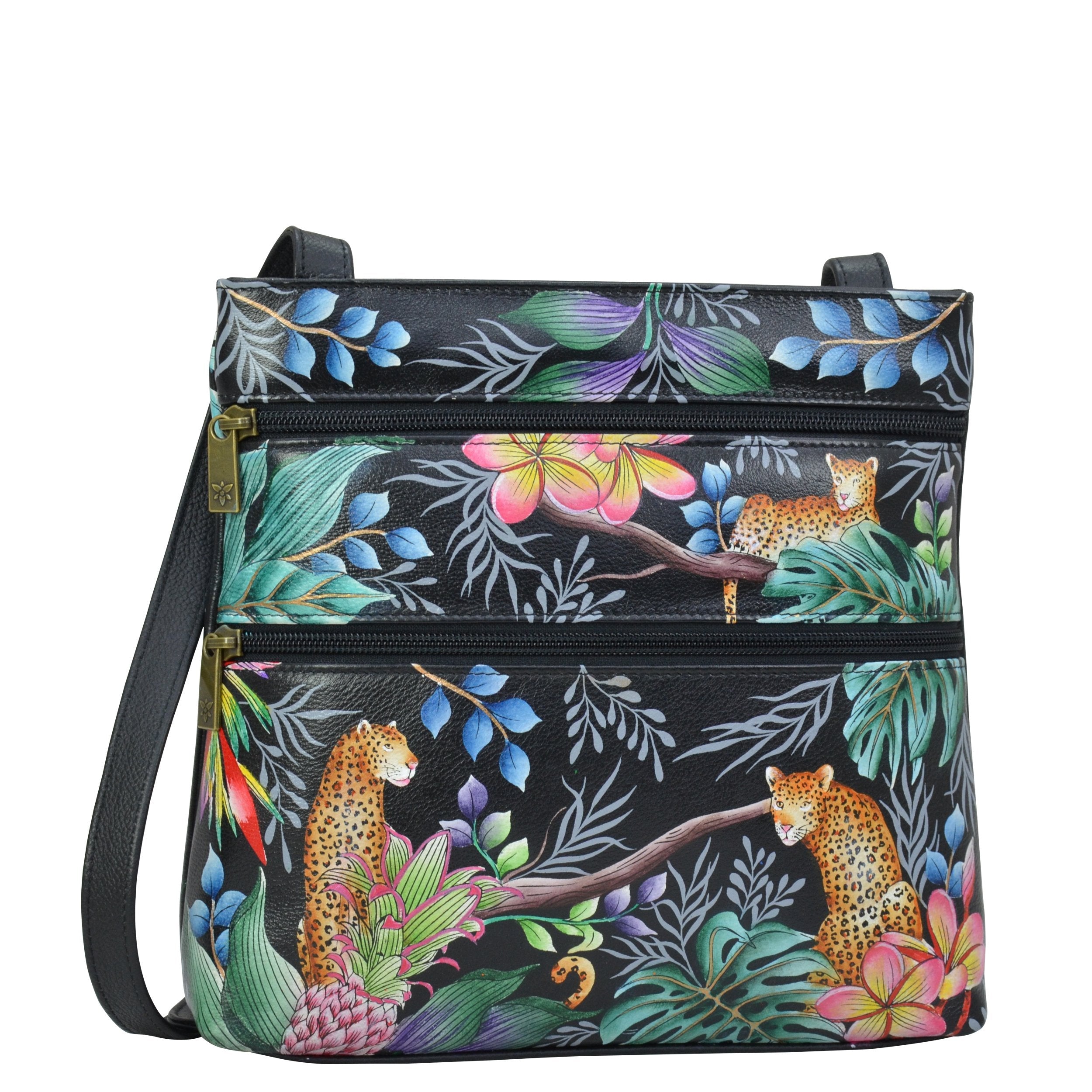 Jungle Queen Medium Crossbody With Double Zip Pockets - 447