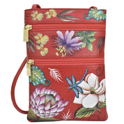 Crimson Garden Mini Double Zip Travel Crossbody - 448