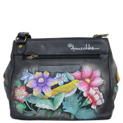 Triple Compartment Medium Crossbody With Adjustable Strap - 525