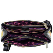 Triple Compartment Medium Crossbody With Adjustable Strap - 525