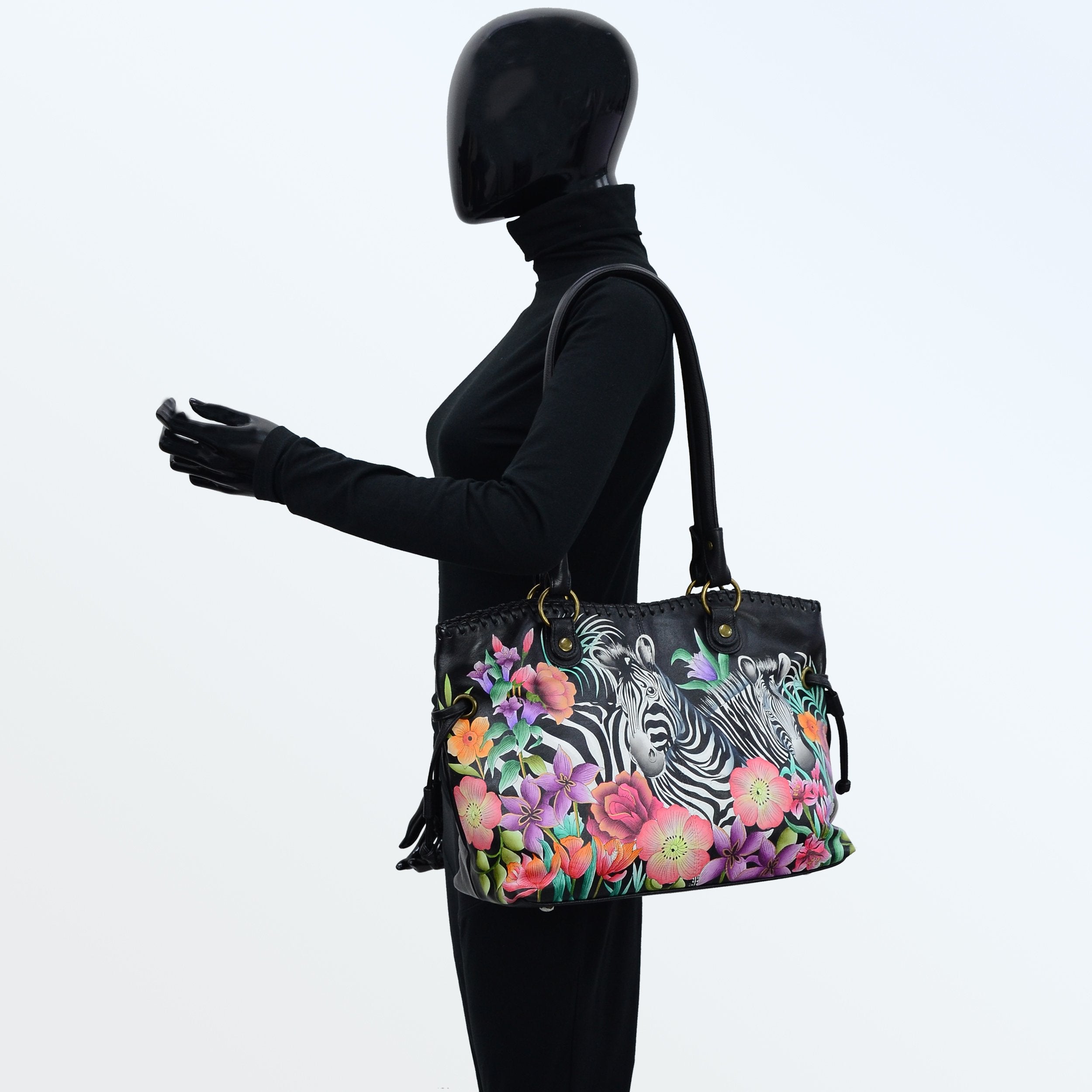 Double Handle Large Tote With Magnetic Closure - 569