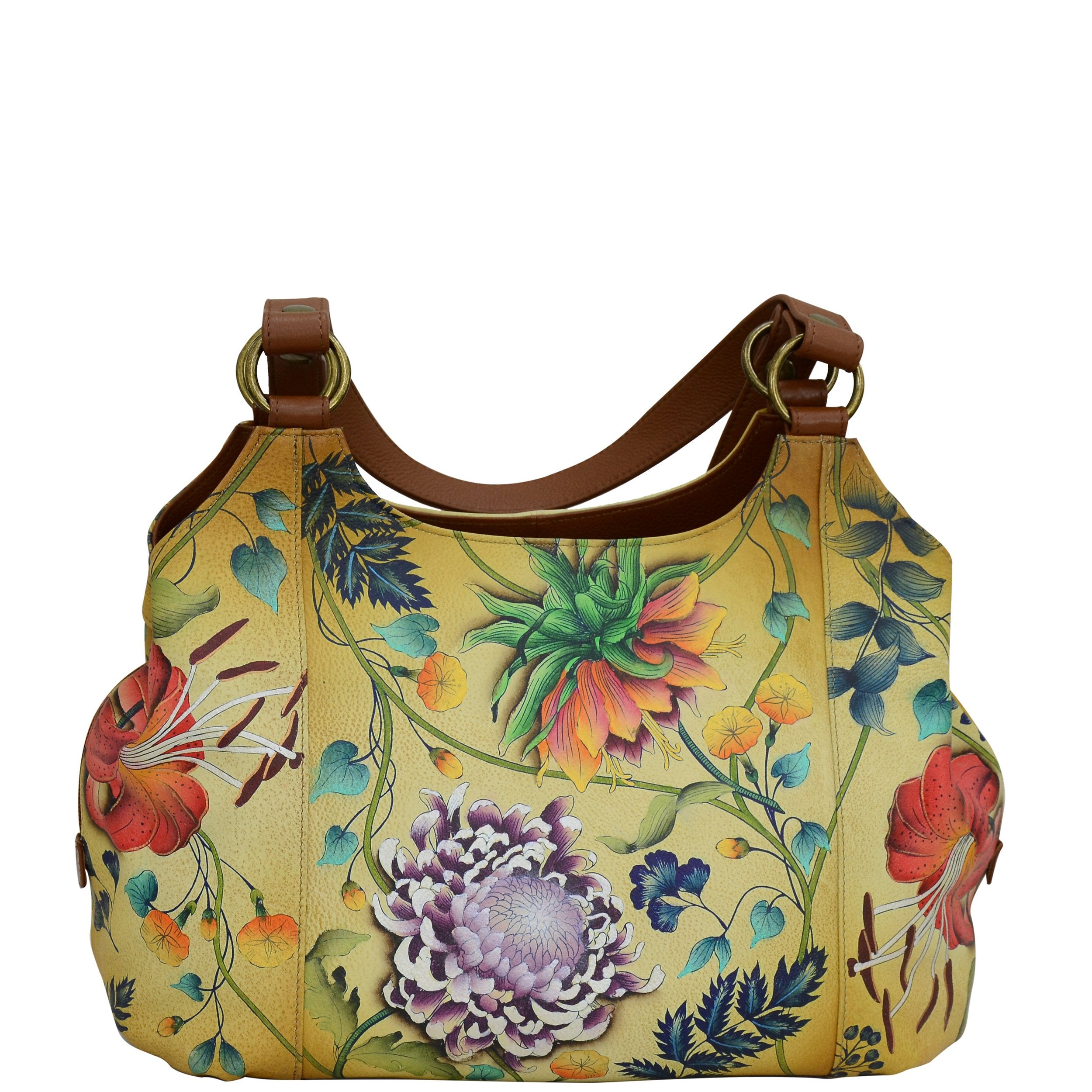 Caribbean Garden Triple Compartment Large Satchel - 652