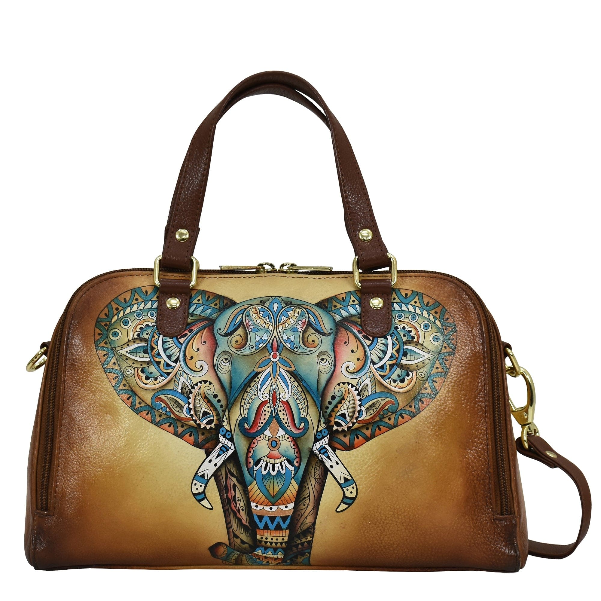 Elephant Mandala Wide Organizer Satchel - 695