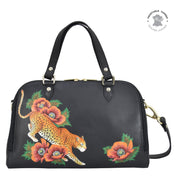 Enigmatic Leopard Wide Organizer Satchel - 695