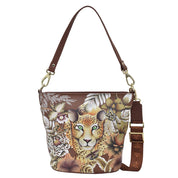 Cleopatra's Leopard Tall Bucket Hobo - 699