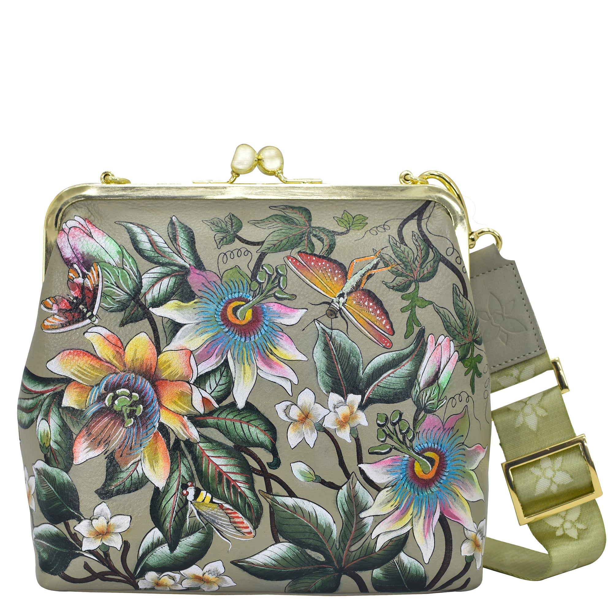 Floral Passion Medium Frame Crossbody - 700