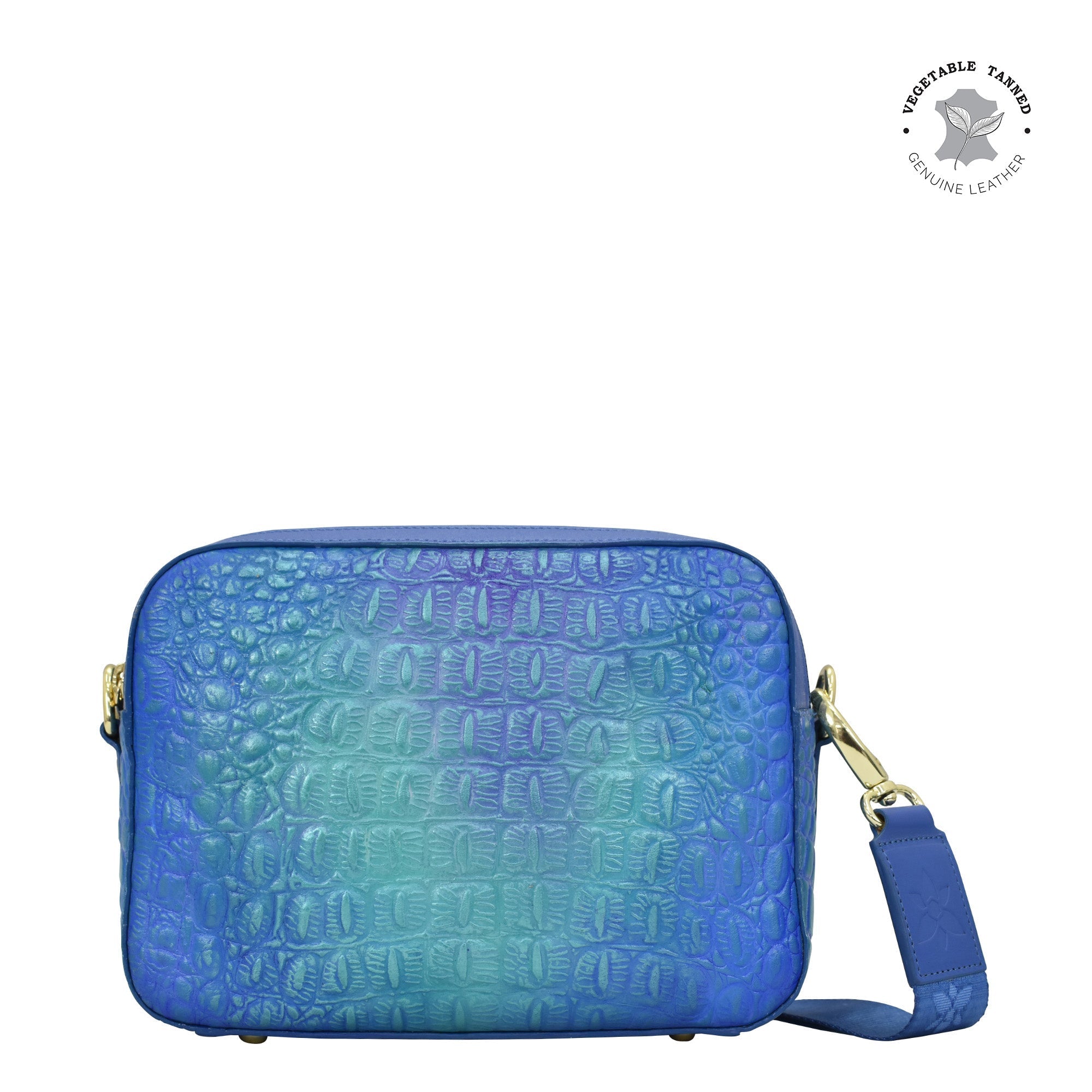 Croco Embossed Peacock Twin Top Messenger - 704