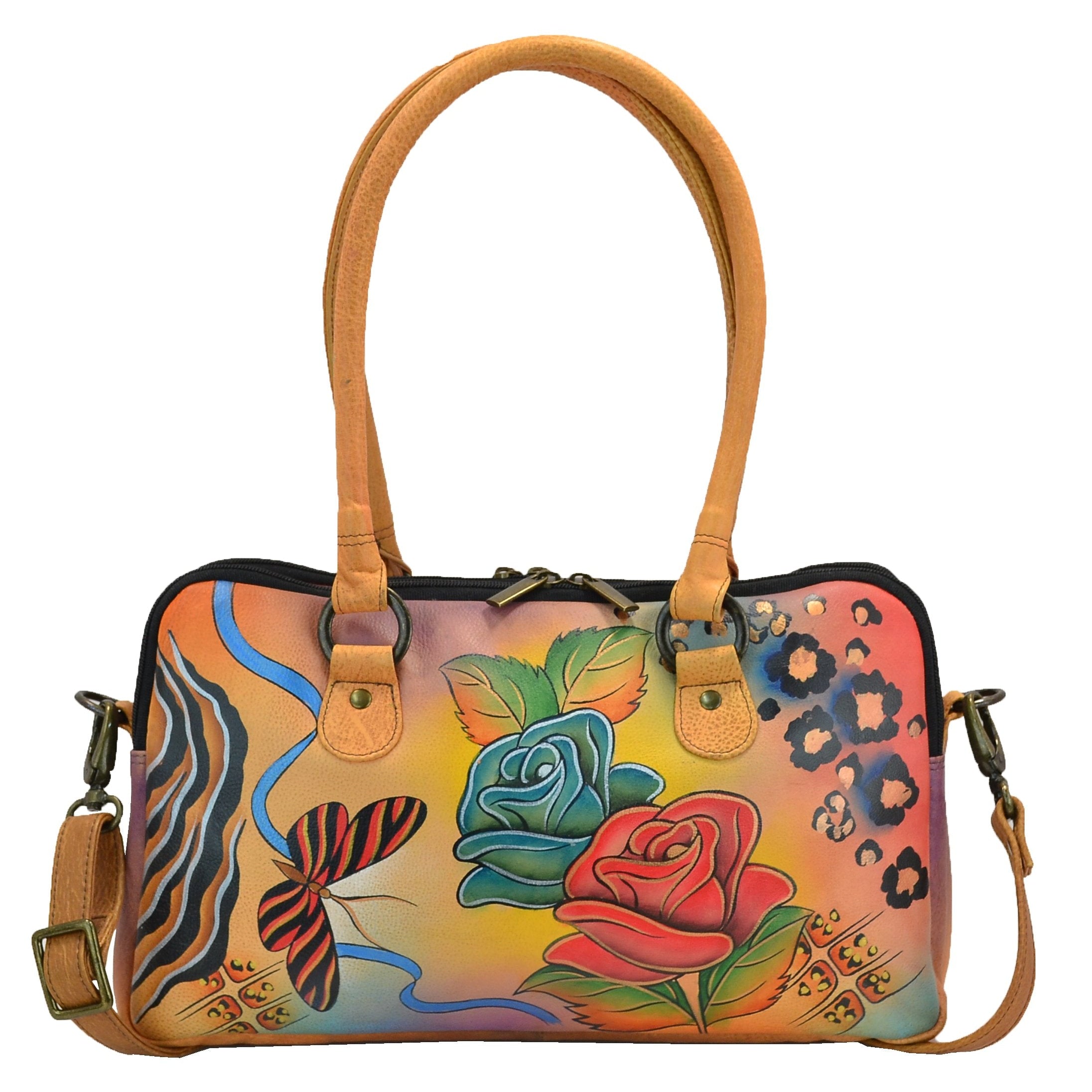 Rose Safari Multi Compartment Satchel - 8038